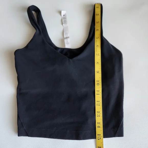 LULULEMON Women’s Align Tank Top Black Size: 2 Cropped Sports Bra No Pads - Picture 6 of 10